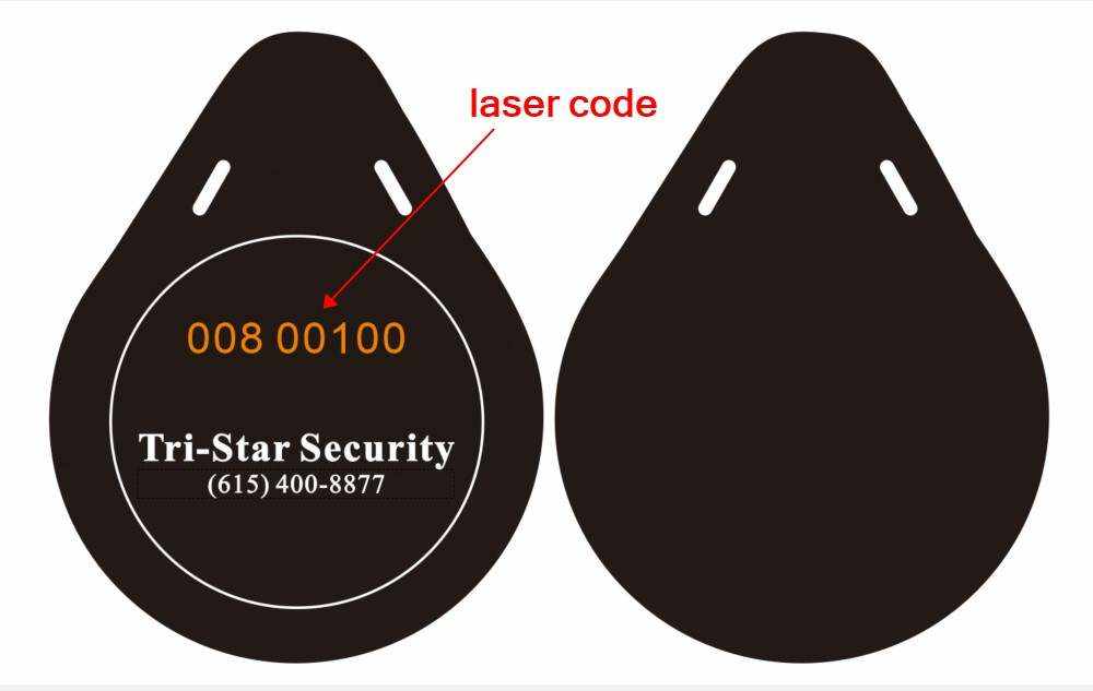 Black HID 26 Bit 125kHz RFID Key Fobs