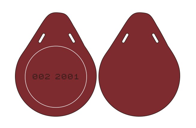 Solid Maroon HID 26 Bit 125kHz RFID Key Fobs